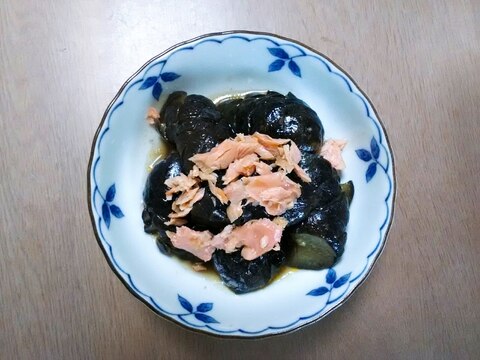 茄子の煮物と焼き鮭